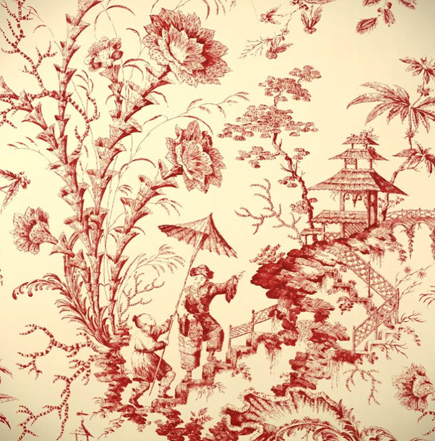 Pillement Toile Wallpaper Asian By Passementeries