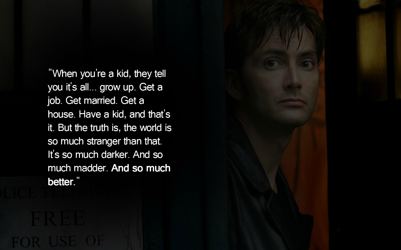 Doctor Who Wallpaper With David Tennant Quote The Art Mad