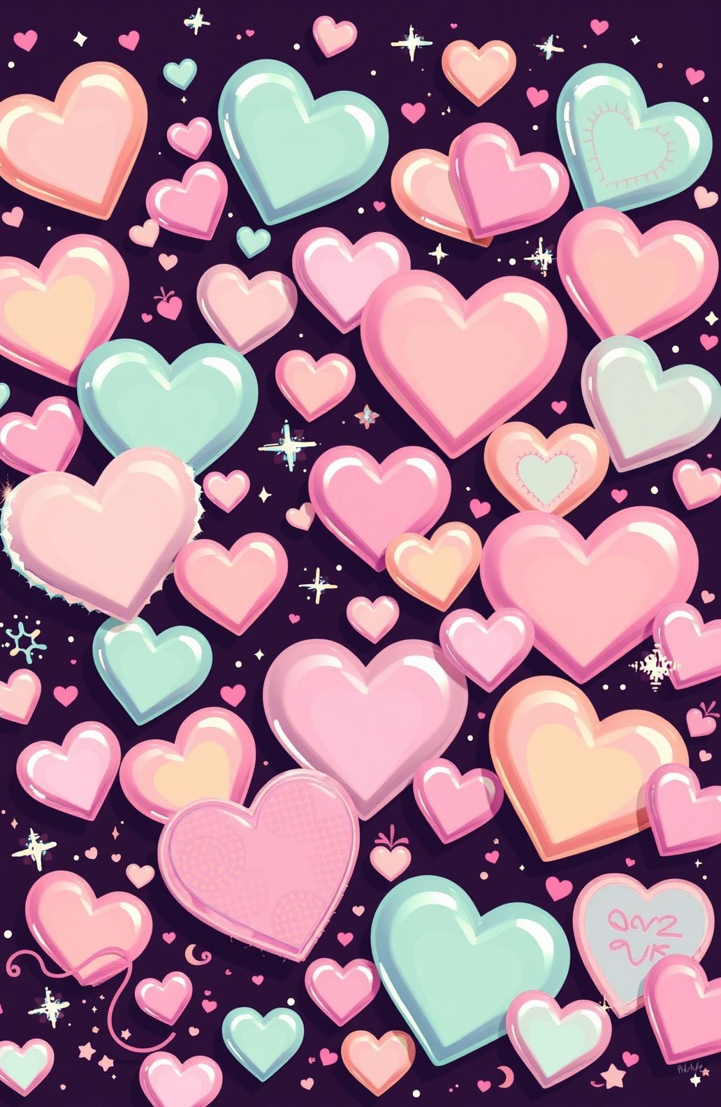 Y2k Heart Wallpaper