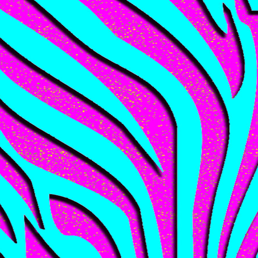 Neon Zebra Print Wallpaper Borders