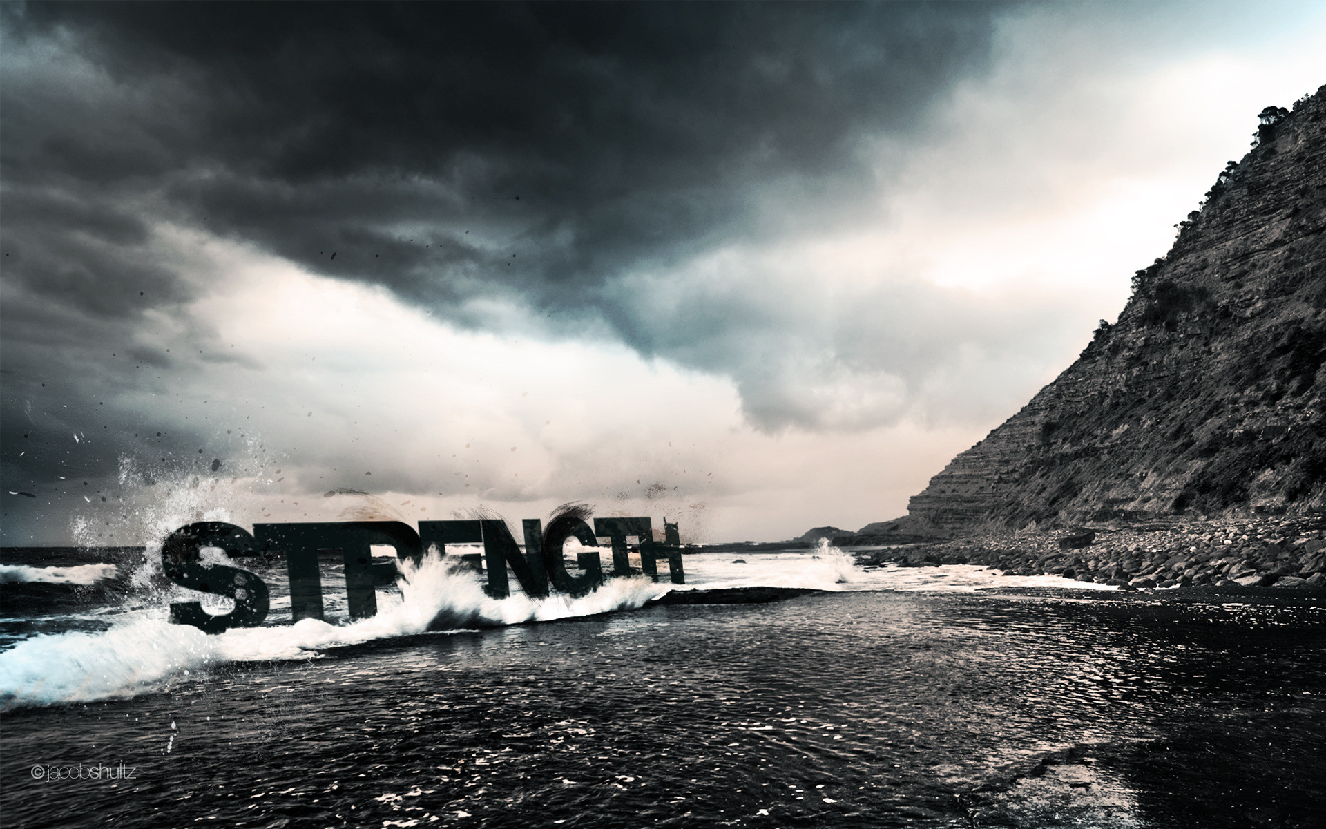 A dramatic image of the word 
