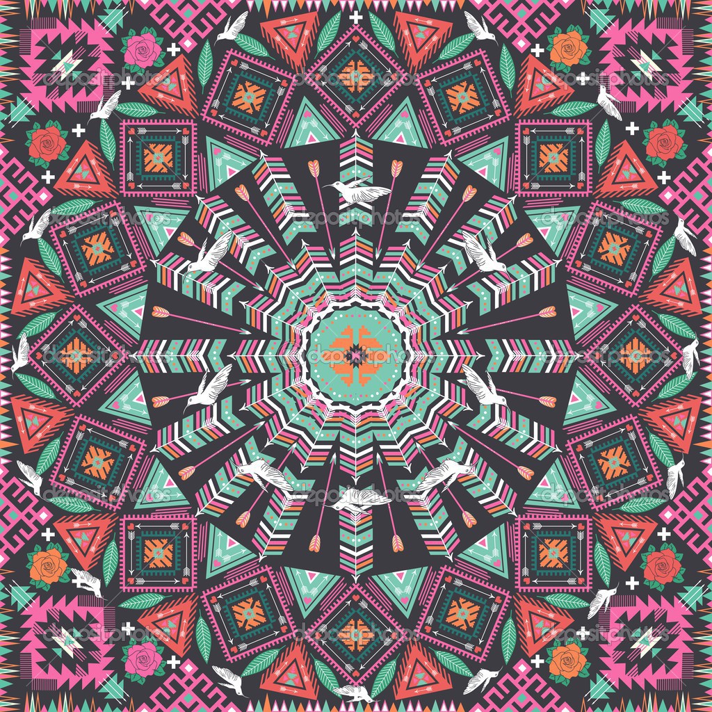 Aztec Background Pattern Geometric