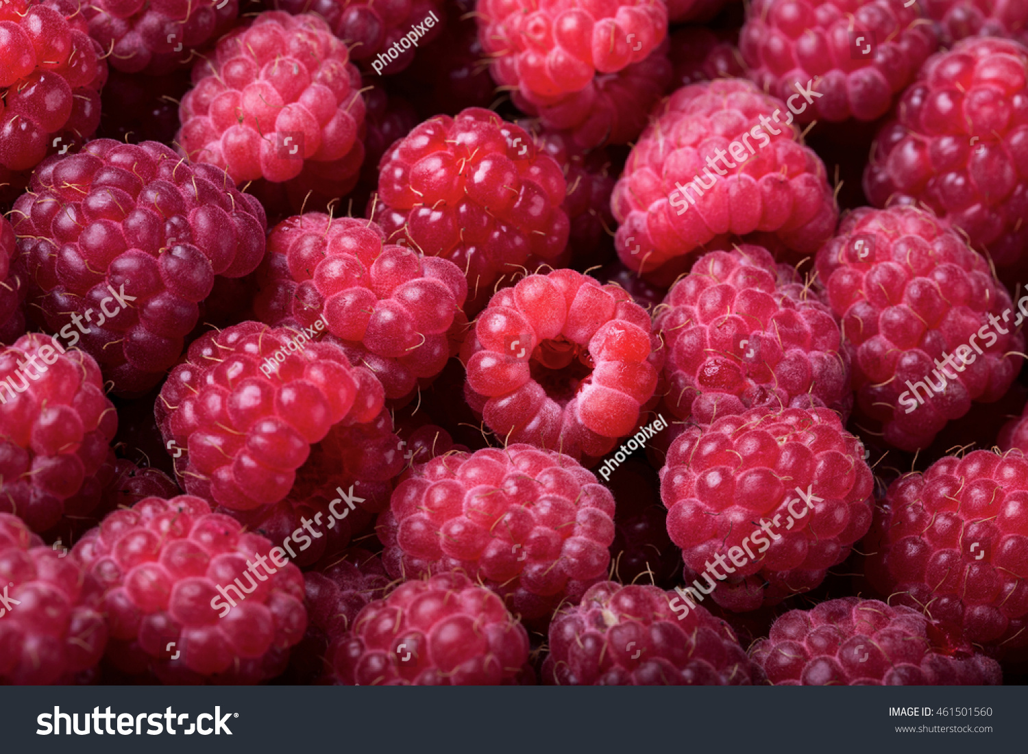 Ripe Raspberry Background Closeup Berries Stock Photo Edit Now