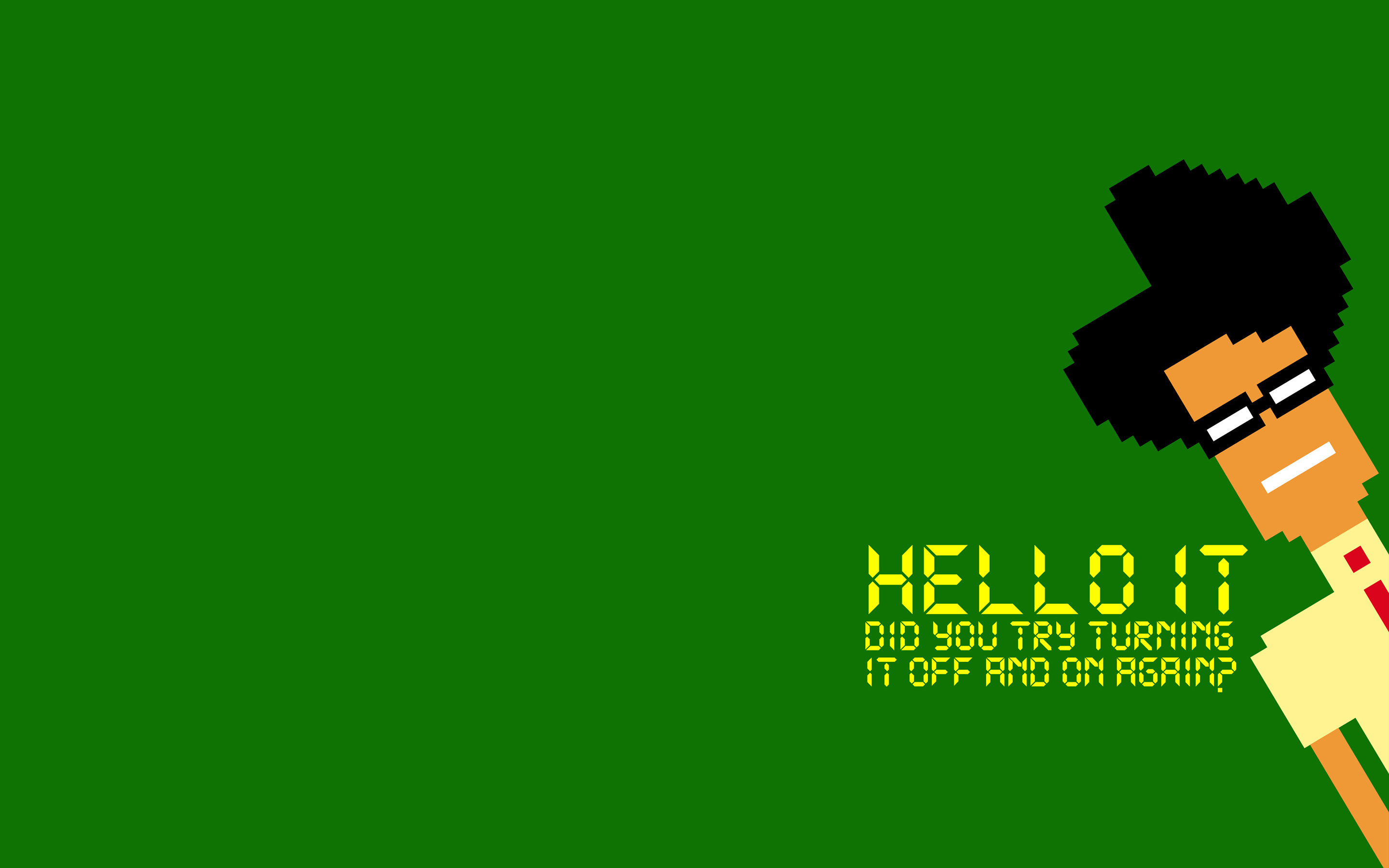 The It Crowd Green Bit Game Puter Wallpaper Background