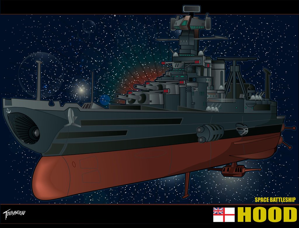 Space Battleship Hood Wallpaper by stourangeau on