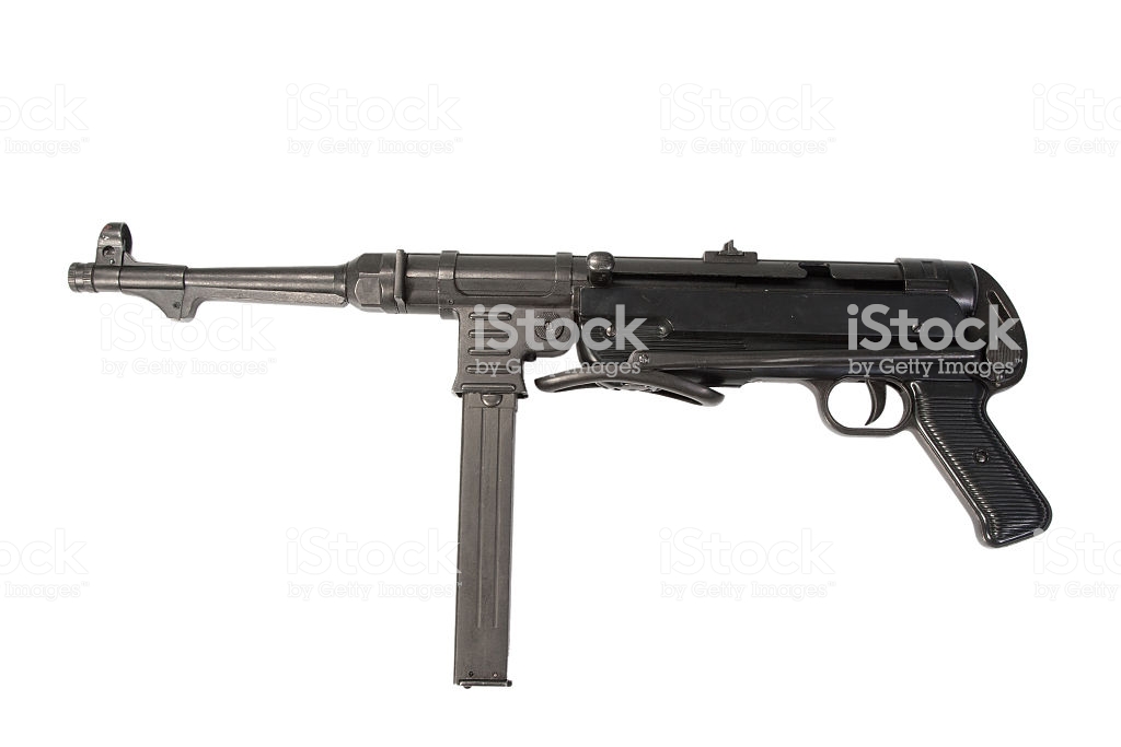 Mp40 Submachine Gun On White Background Stock Photo