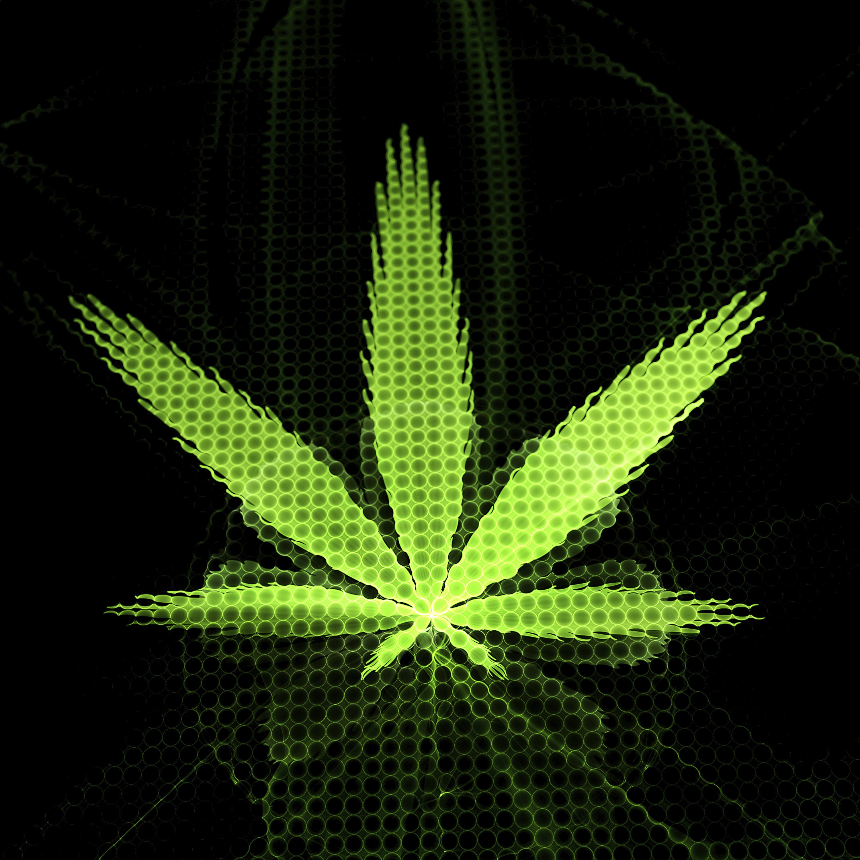 Marijuana Weed Mary Jane Drugs Neon Wallpaper Background