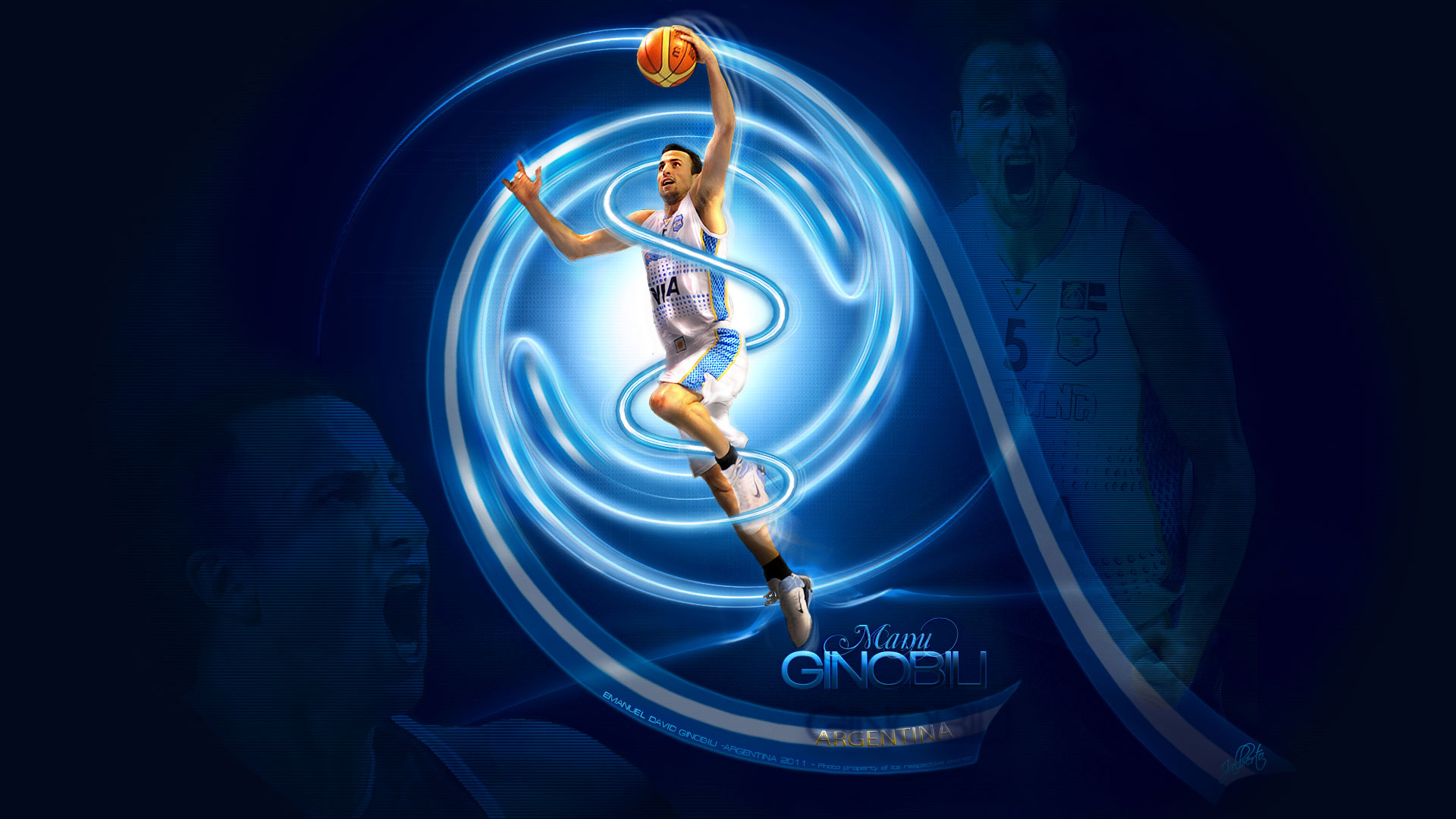 Manu Ginobili Argentina Nt Widescreen Wallpaper Basketball