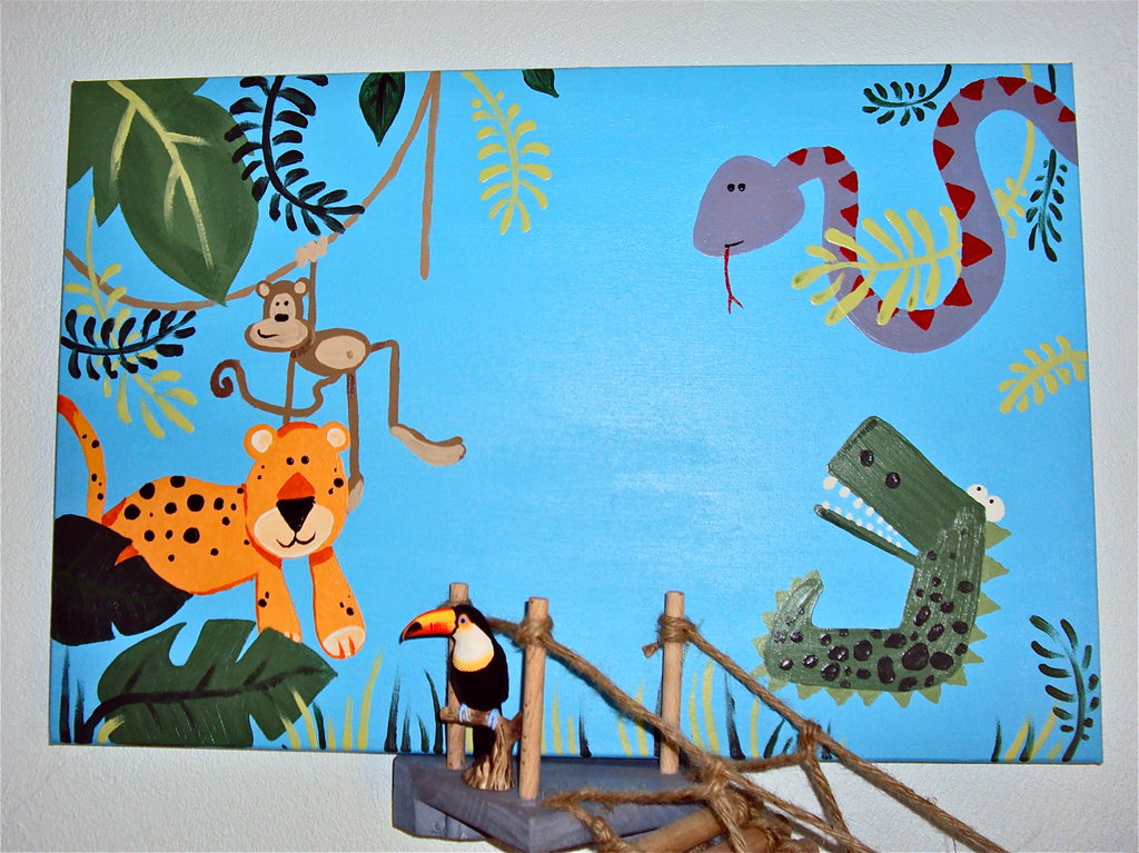 My Thai Jungle Painting For Kids Room By Eliseroullet