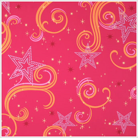 Star Glitter Magenta Orange and Pink Wallpaper   Wall Sticker Outlet