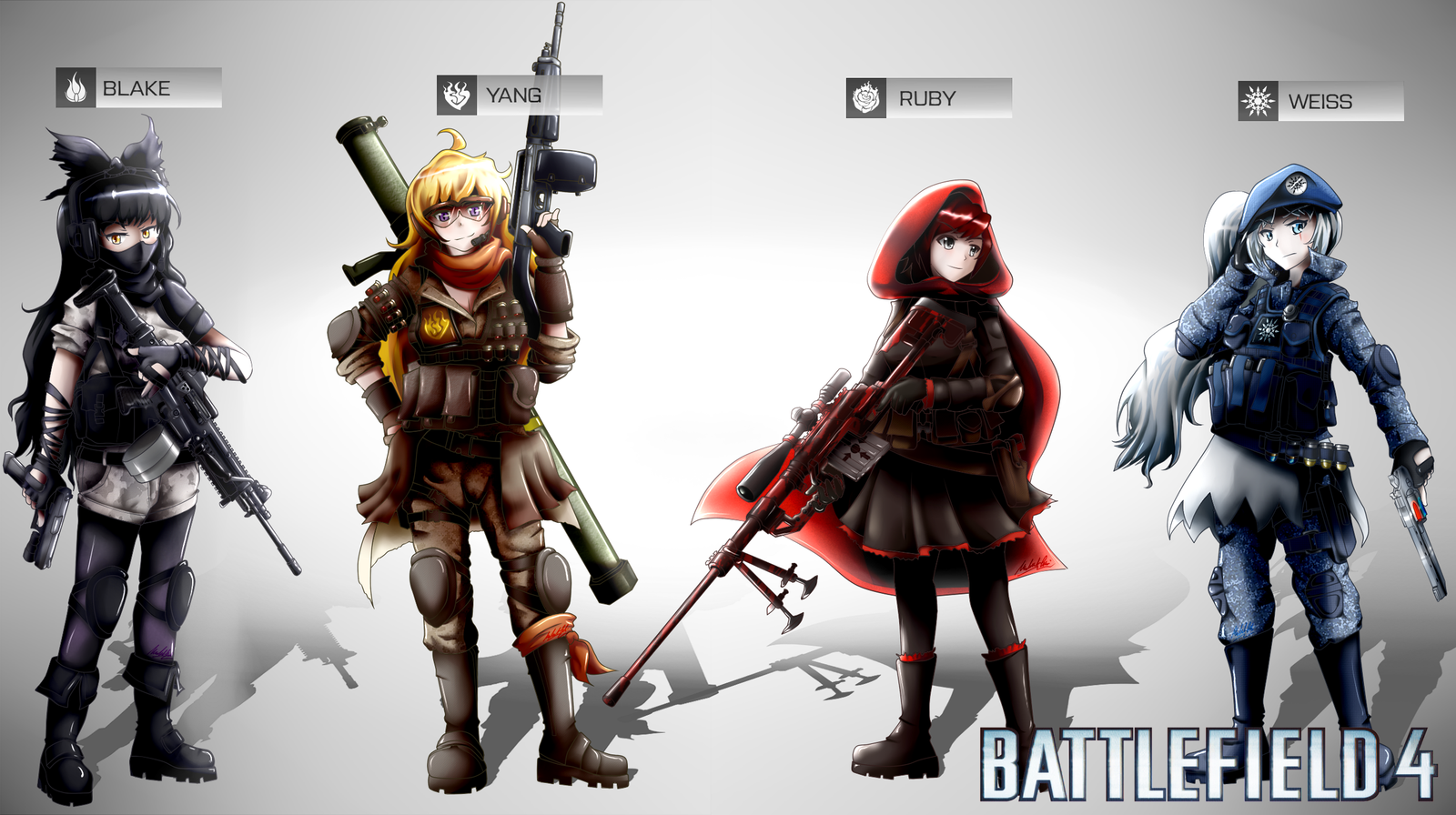 Battlefield 4 RWBY Squad by SSgt LuLZ 1600x896