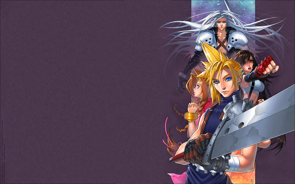 Final Fantasy Cloud Sephiroth Aeris Anime Wallpaper
