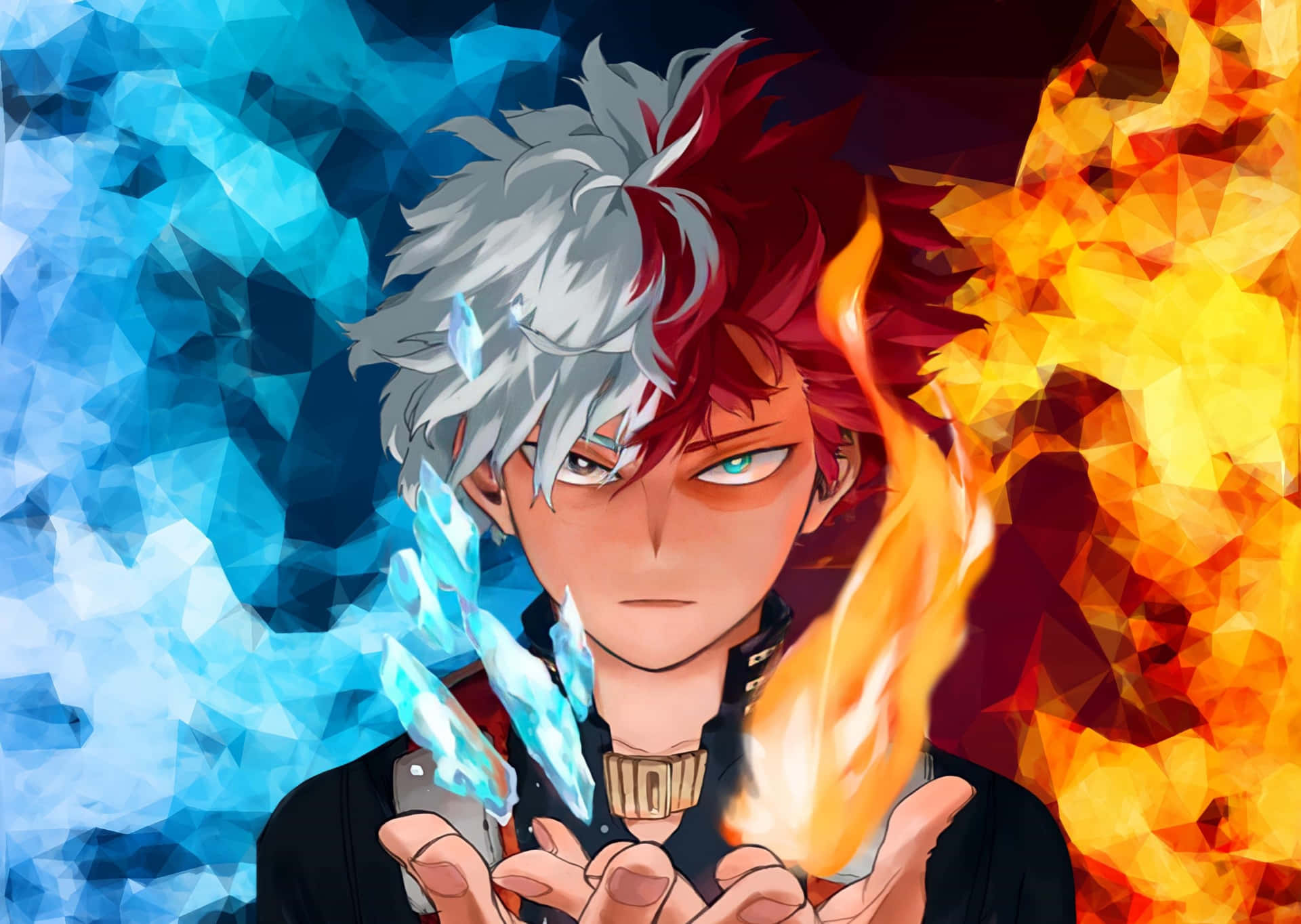 Todoroki Unleashes His Power Wallpaper