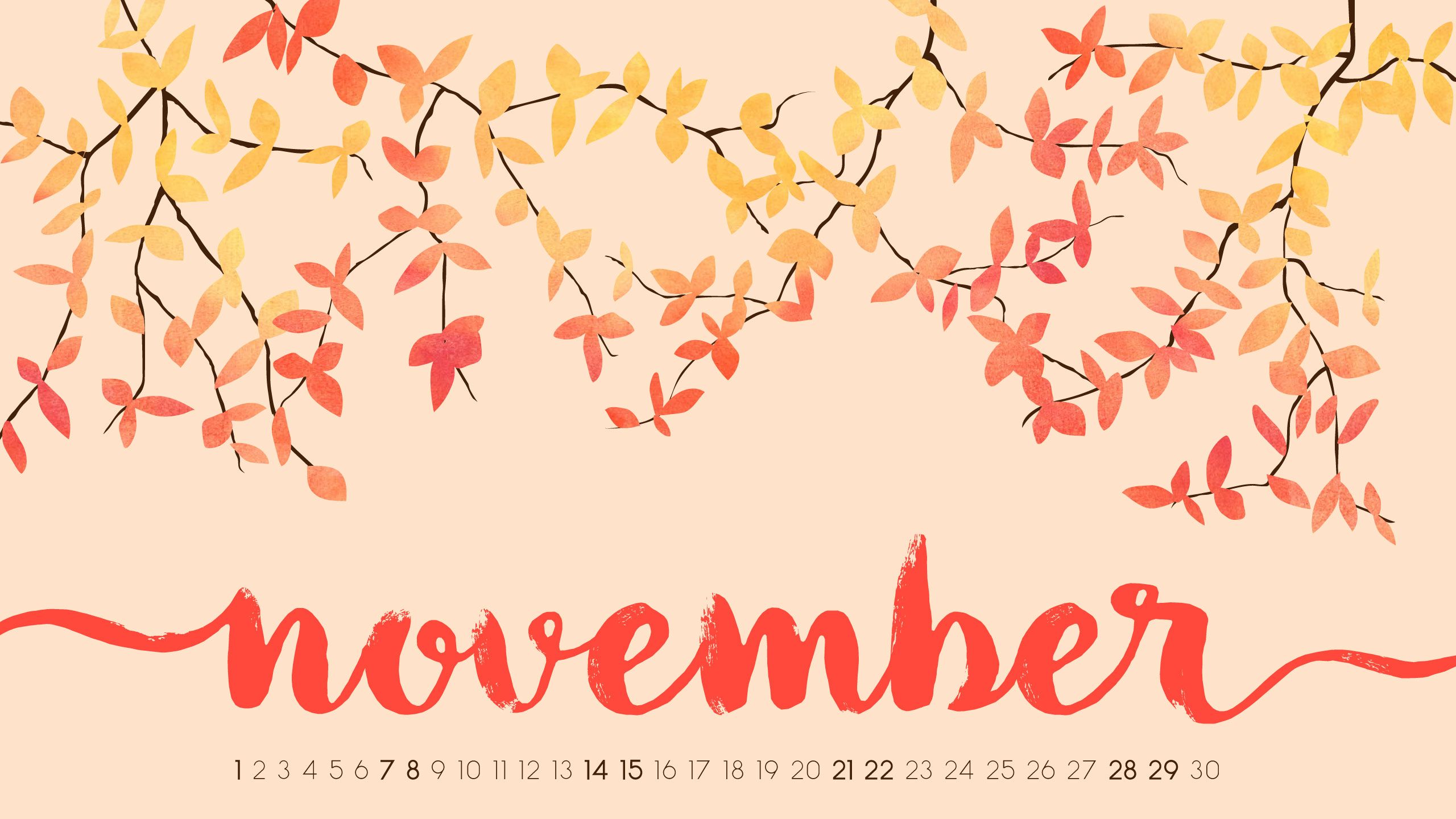 Free download Cute November 2018 Calendar Background Wallpaper ...
