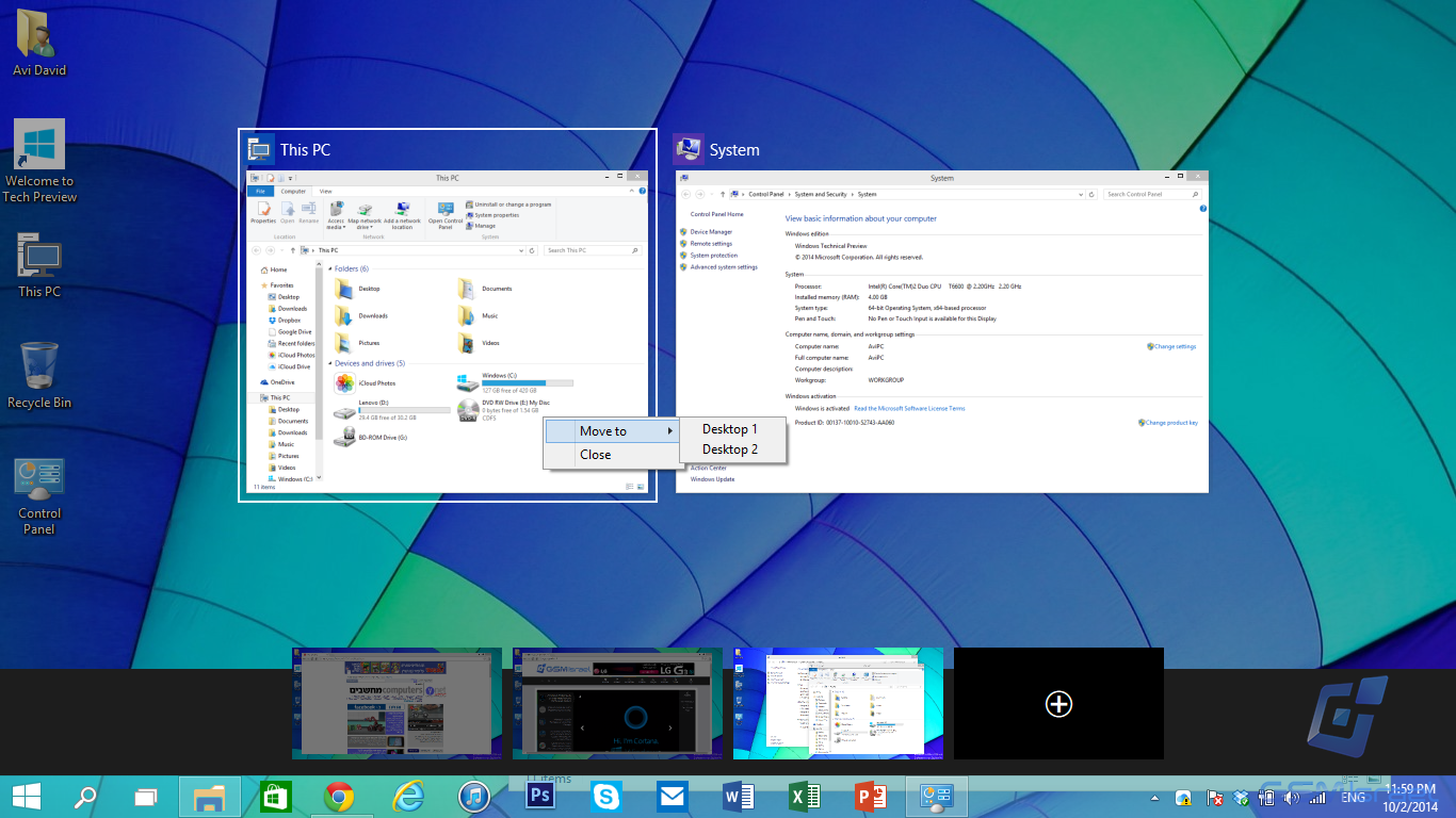 Microsoft Windows Desktop Descriptions