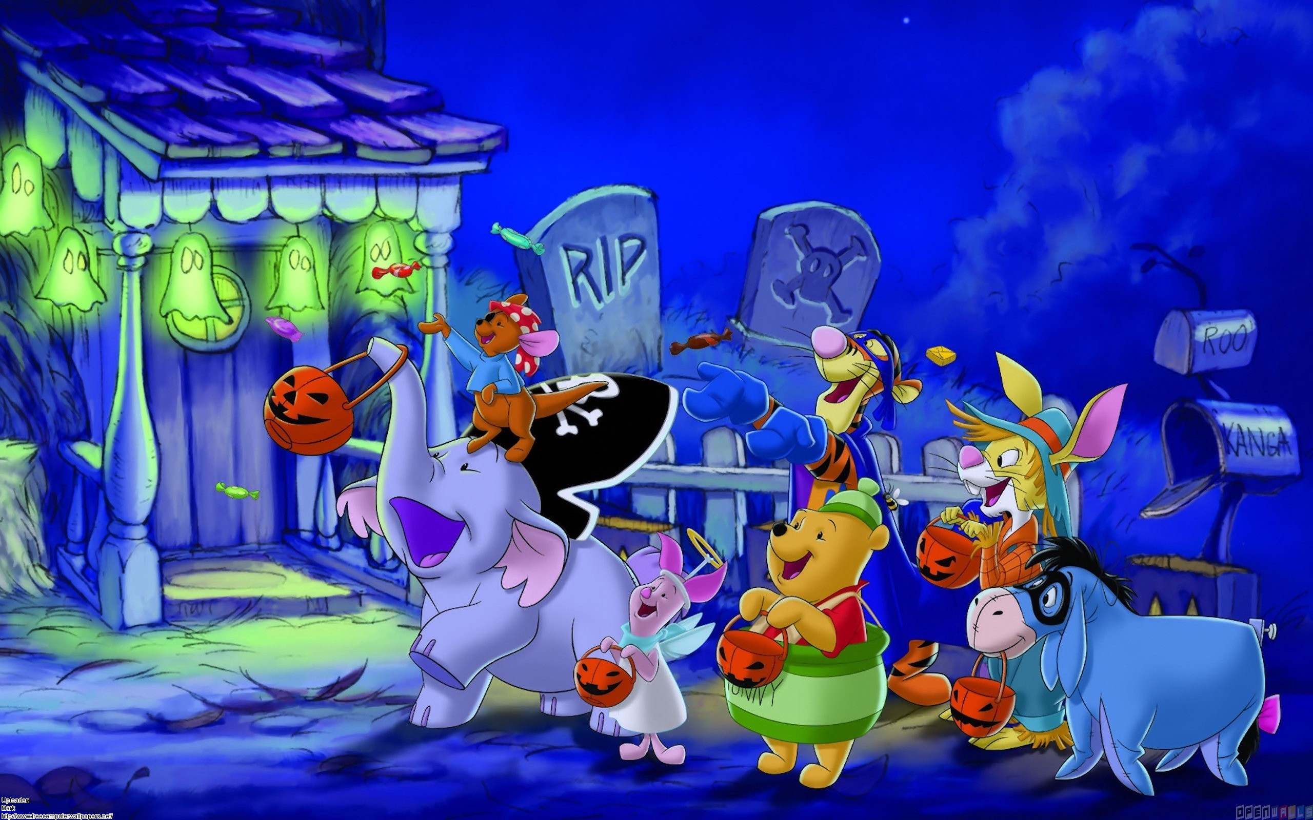 Disney Halloween Trick Or Treating For Candy Wallpaper Open