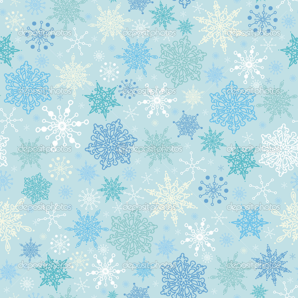 Falling Snowflakes Background Snow Seamless Pattern