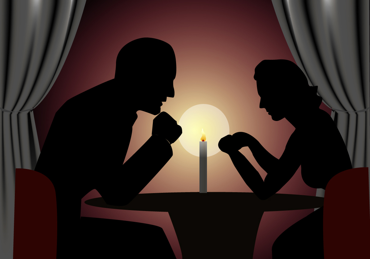 Black Love Valentine S Day Candle Light Dinner Wallpaper