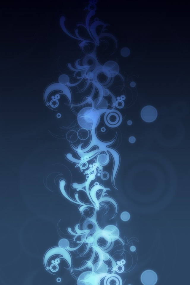 Blue Abstract Design iPhone 4s Wallpaper