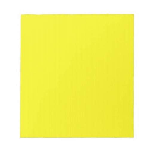 Notepad With Bright Neon Yellow Background