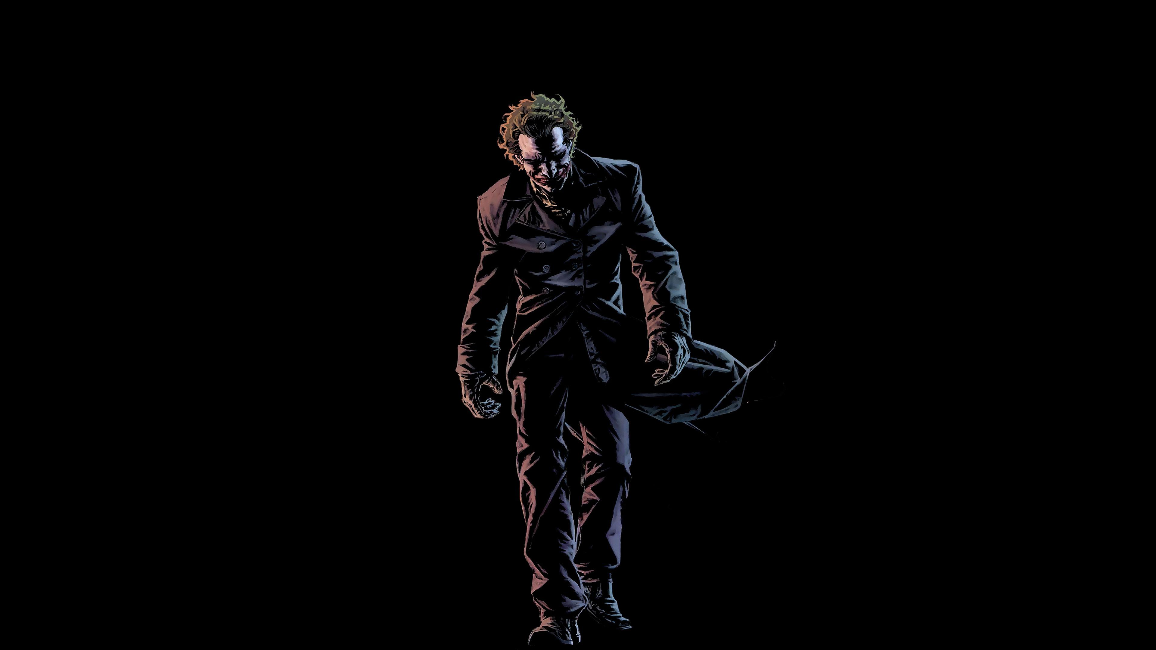 Joker Walking In Dark 4k Wallpaper HD Superheroes