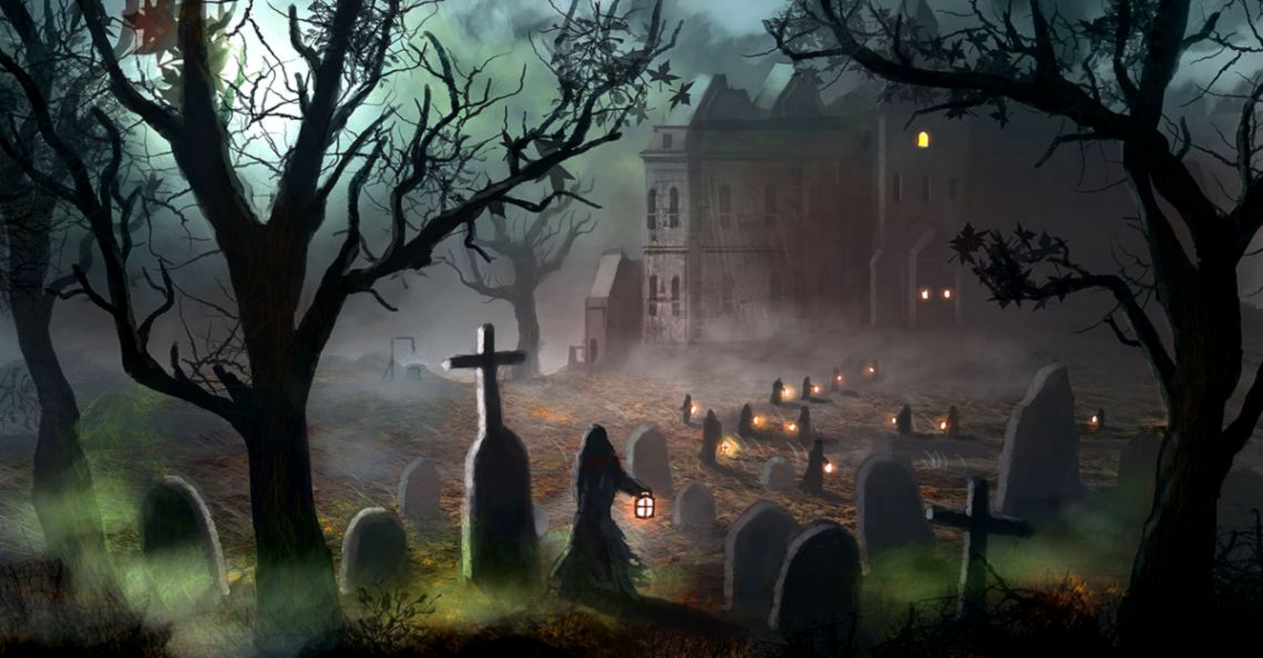 Scary Halloween Background 1140x594 9415 Kb   Picseriocom 1140x594
