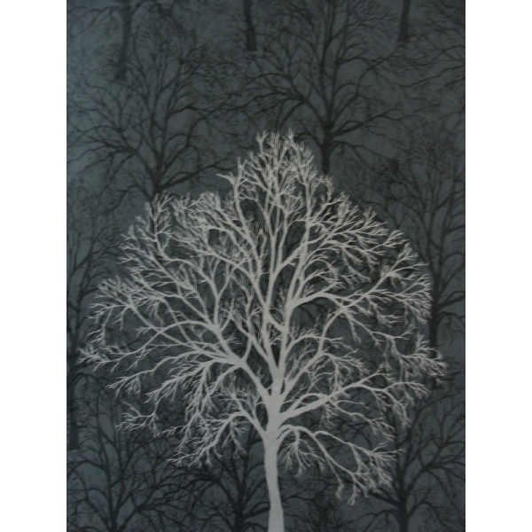 Black With Silver Trees Wallpaper Brokers Melbourne Australia