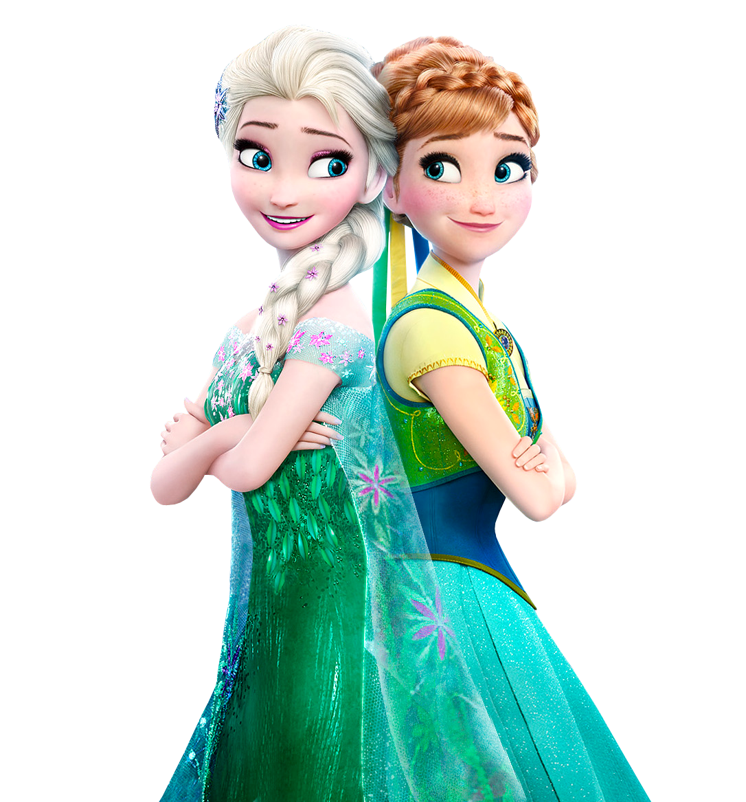 Elsa and Anna Frozen Fever   Vector by Simmeh 1086x1167