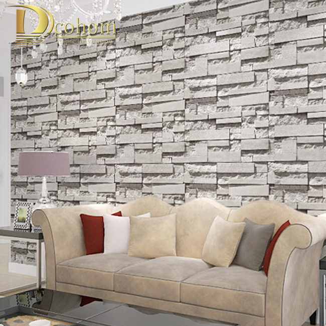 Buy 10m Roll 3d Real Look Realistic Brick Wall Wallpaper White