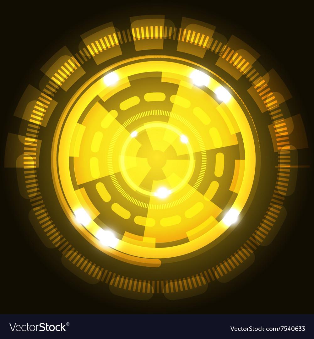 Abstract technology yellow background with circles