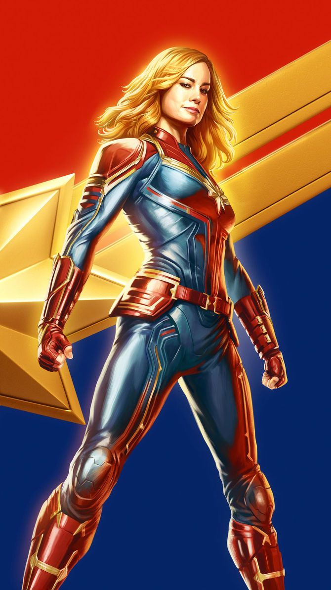Captain Marvel Phone Wallpaper Celebrities