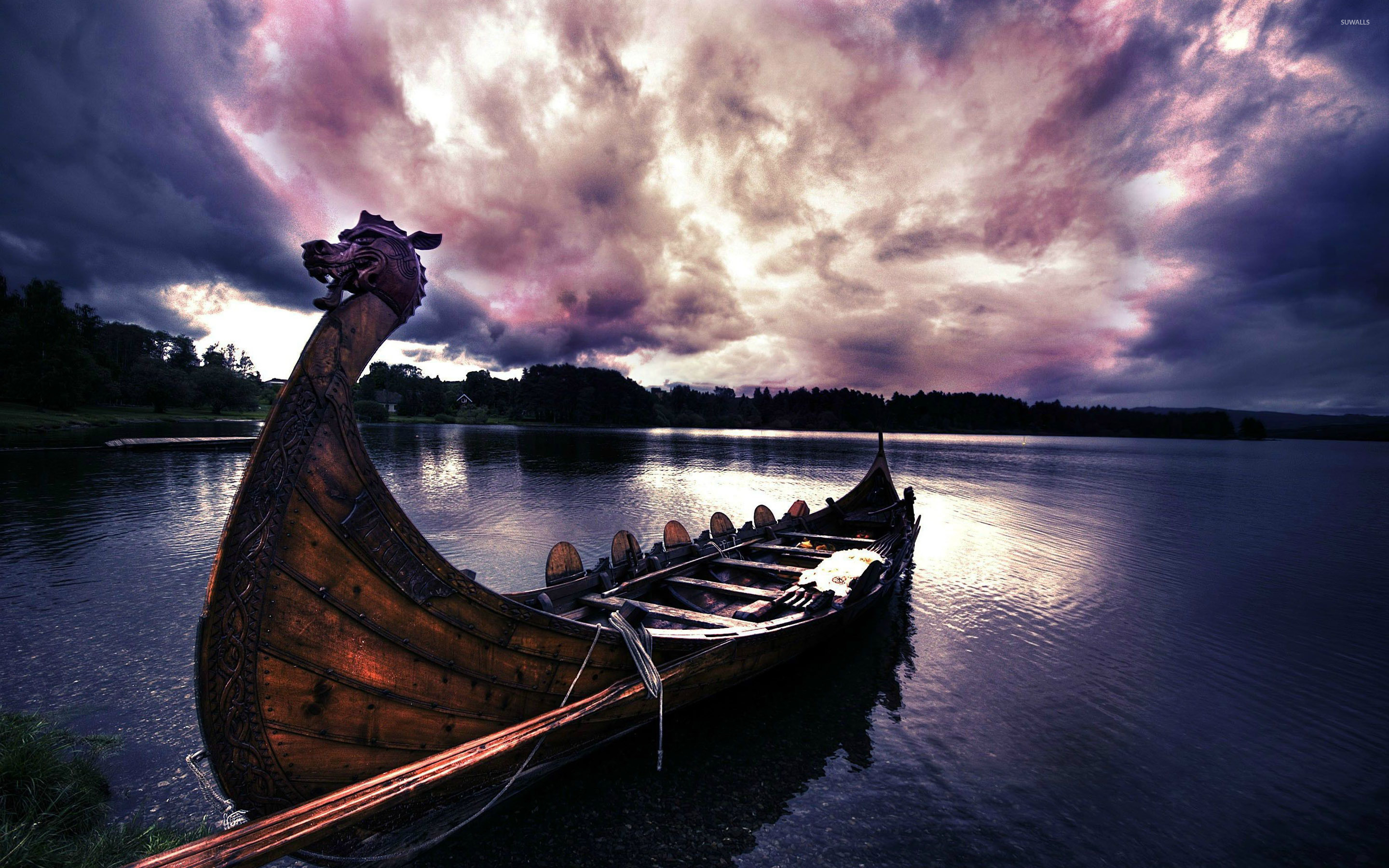 Viking Boat Wallpaper