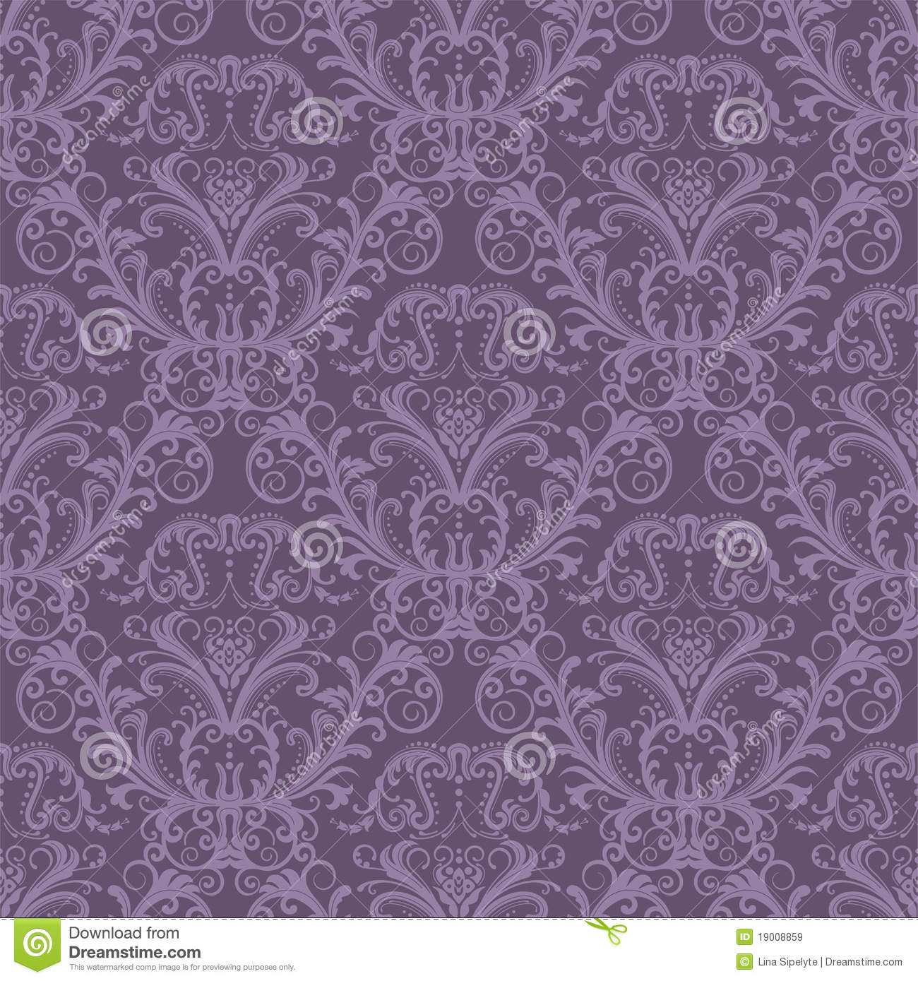 Purple Victorian Wallpaper Seamless Luxury Floral