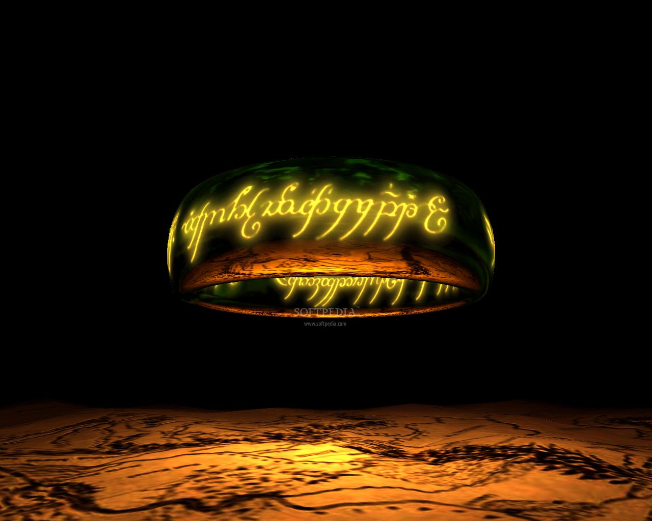 The Lord Of Rings One Ring 3d Screensaver