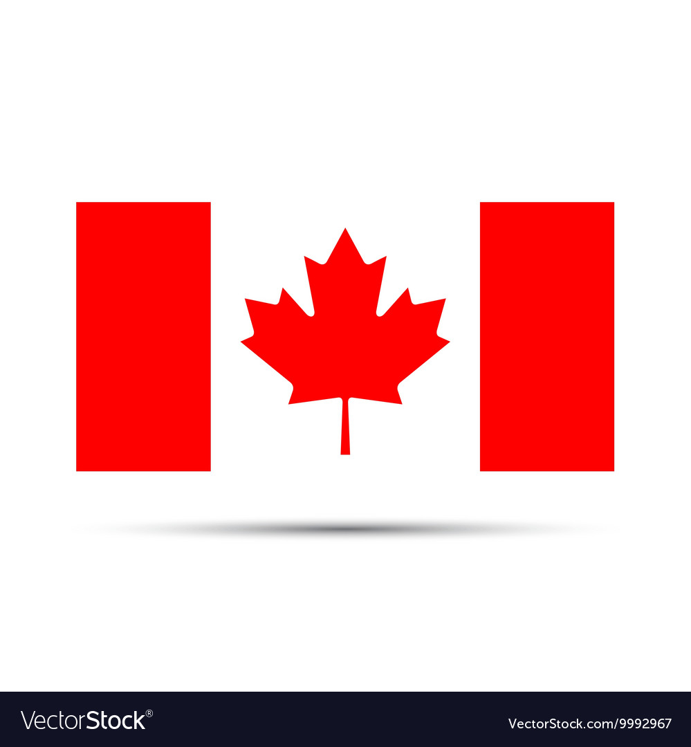 Simple Canada Flag Isolated On White Background Vector Image
