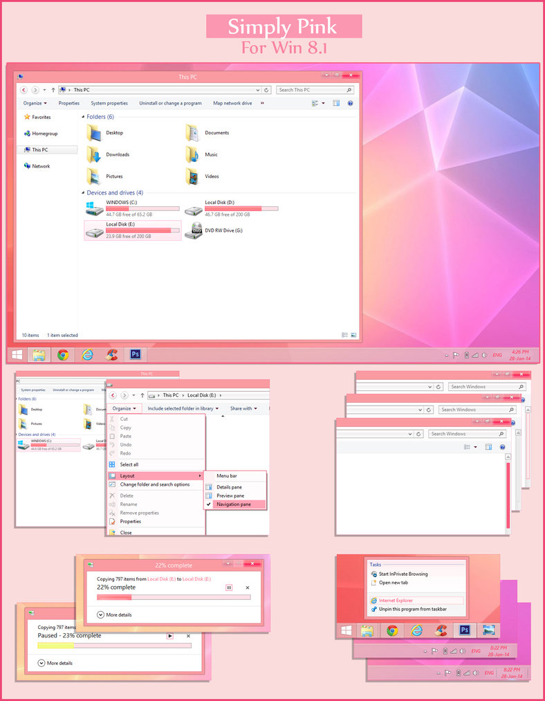 Simply Pink Windows 81 by Jasmine4H on