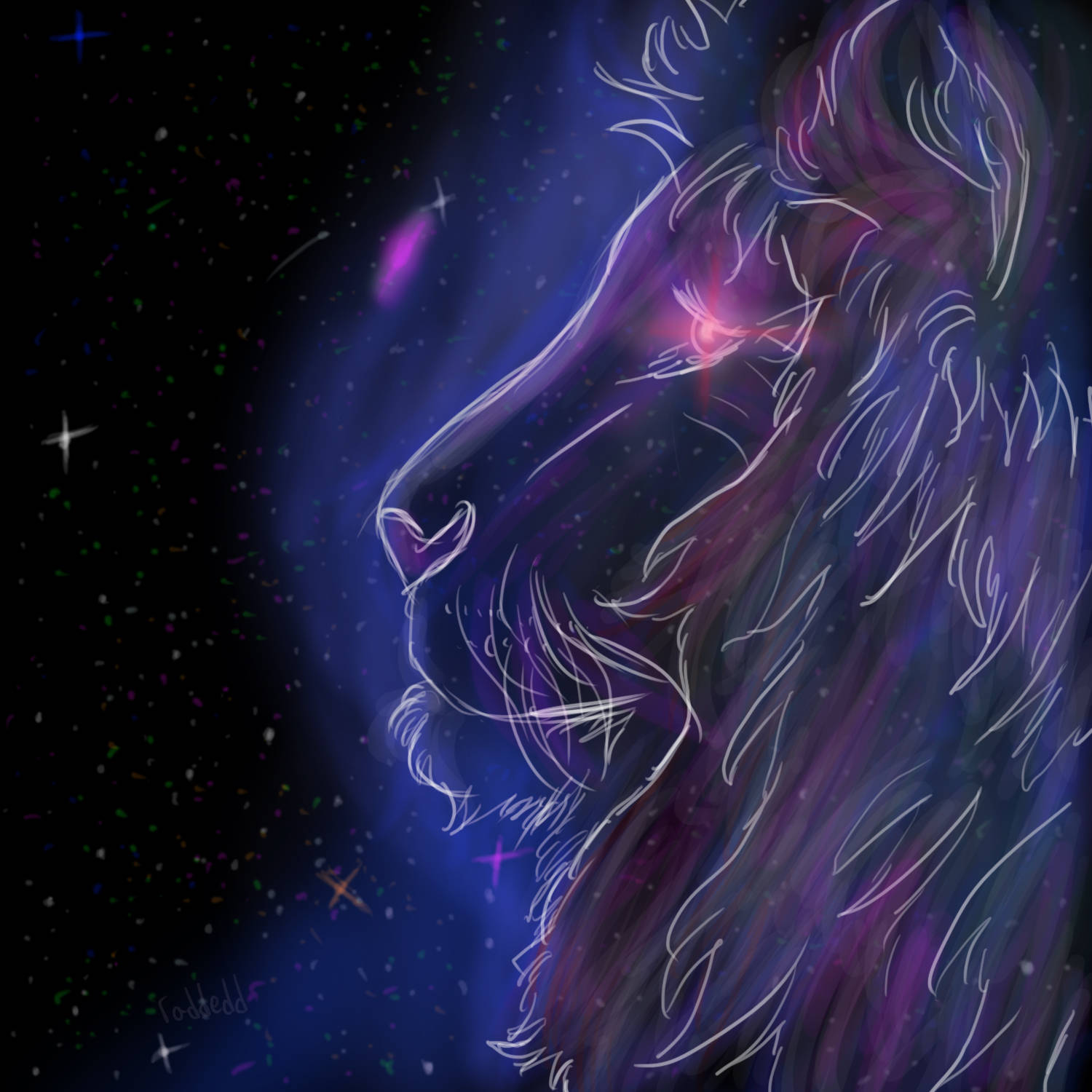 Galaxy Lion Wallpaper