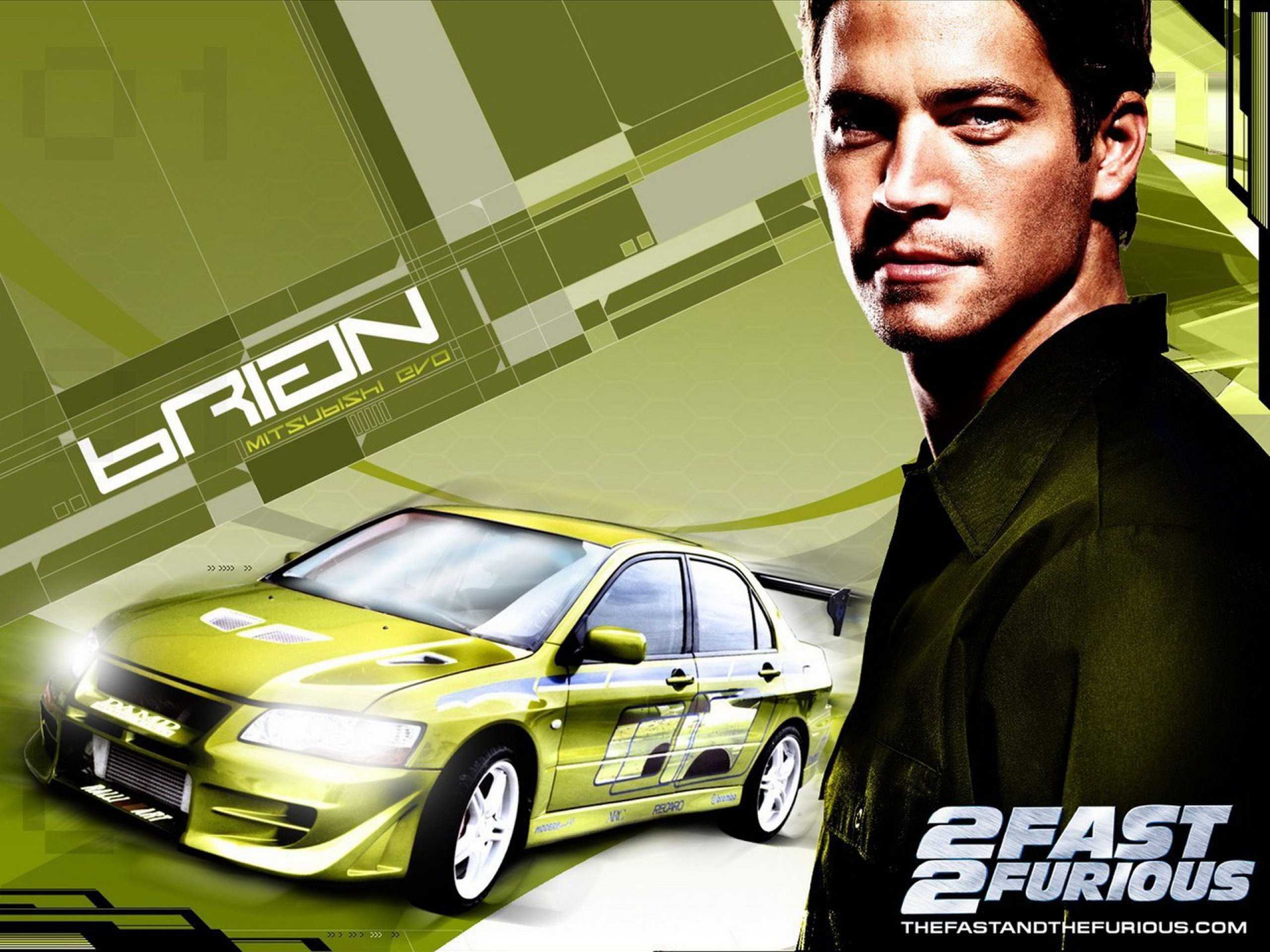 Brian O'Conner with his Mitsubishi Evo VII from 2 Fast 2 Furious