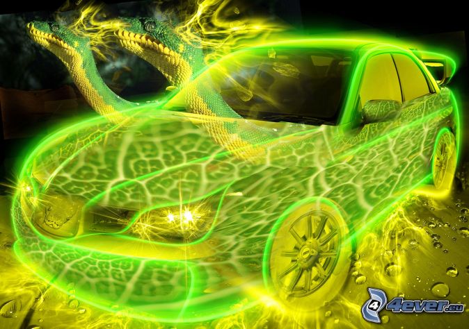 Car Neon Snakes