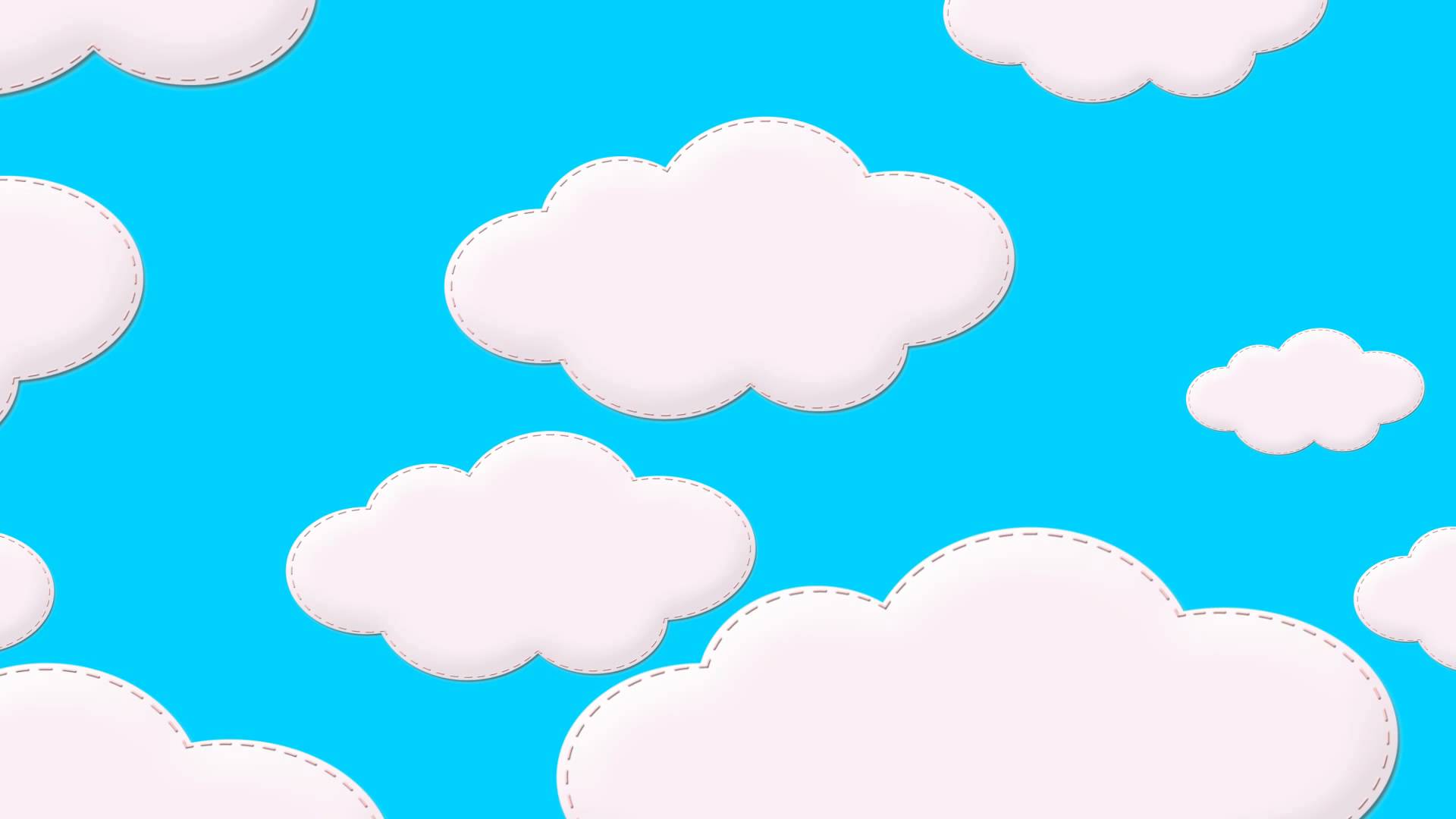 Cartoon Clouds In Sky Royalty Animation Footage