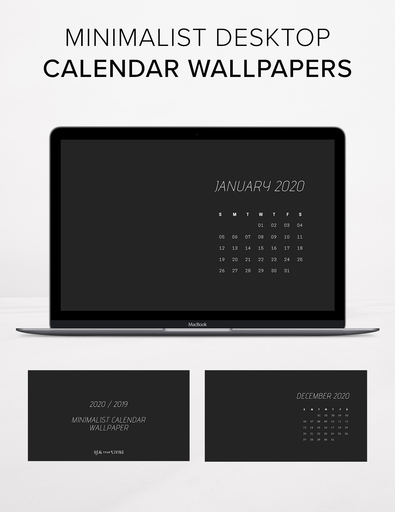 Minimalist Desktop Calendar Wallpapers Heal Your Living