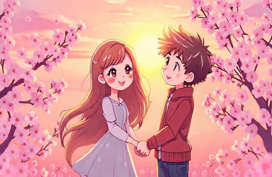 Cute Anime Couple Wallpaper
