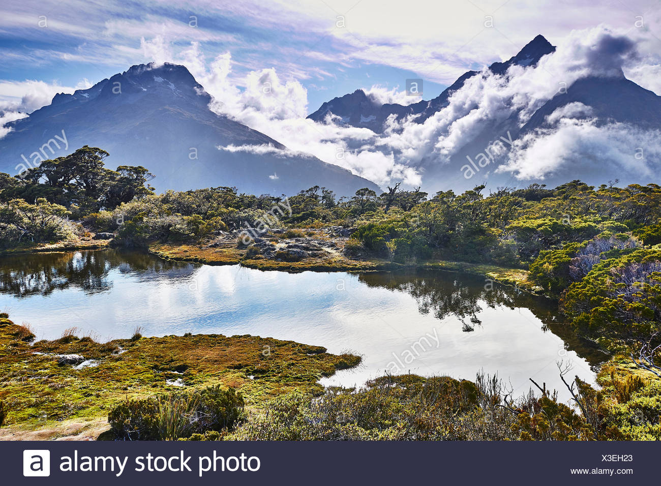 New Zealand South Island Fjord Country Key Summit Mountain