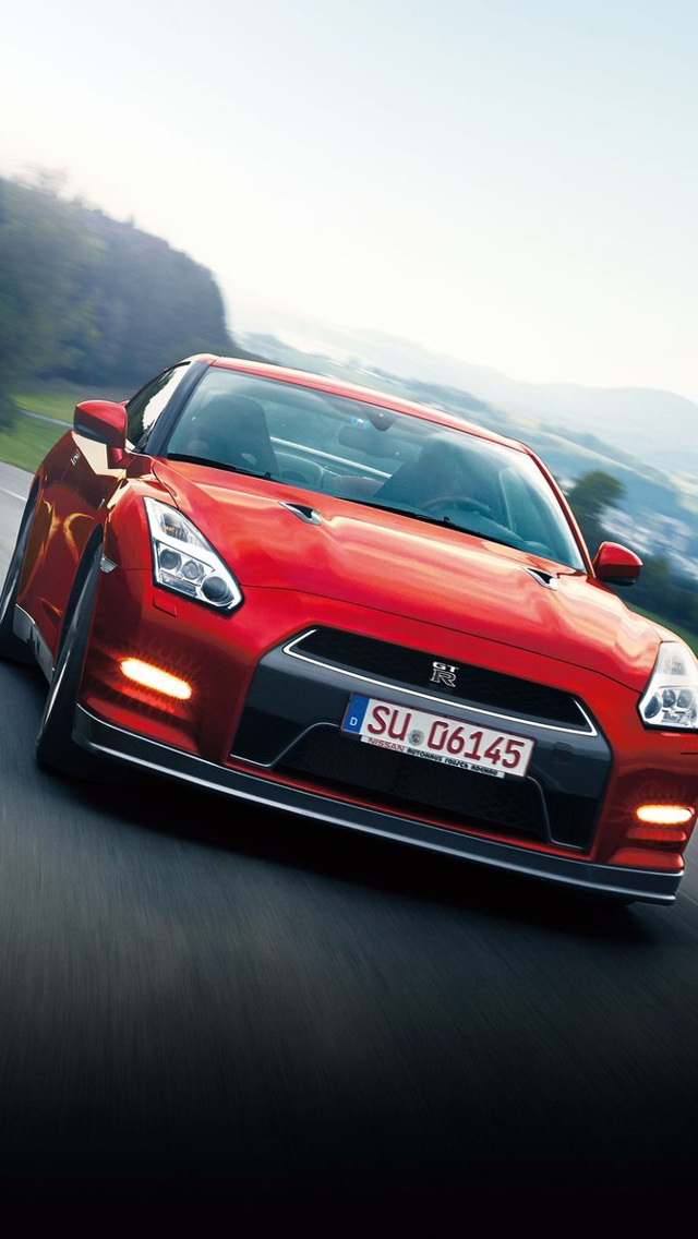 Nissan Gtr Sports Car Red iPhone Plus And Wallpaper