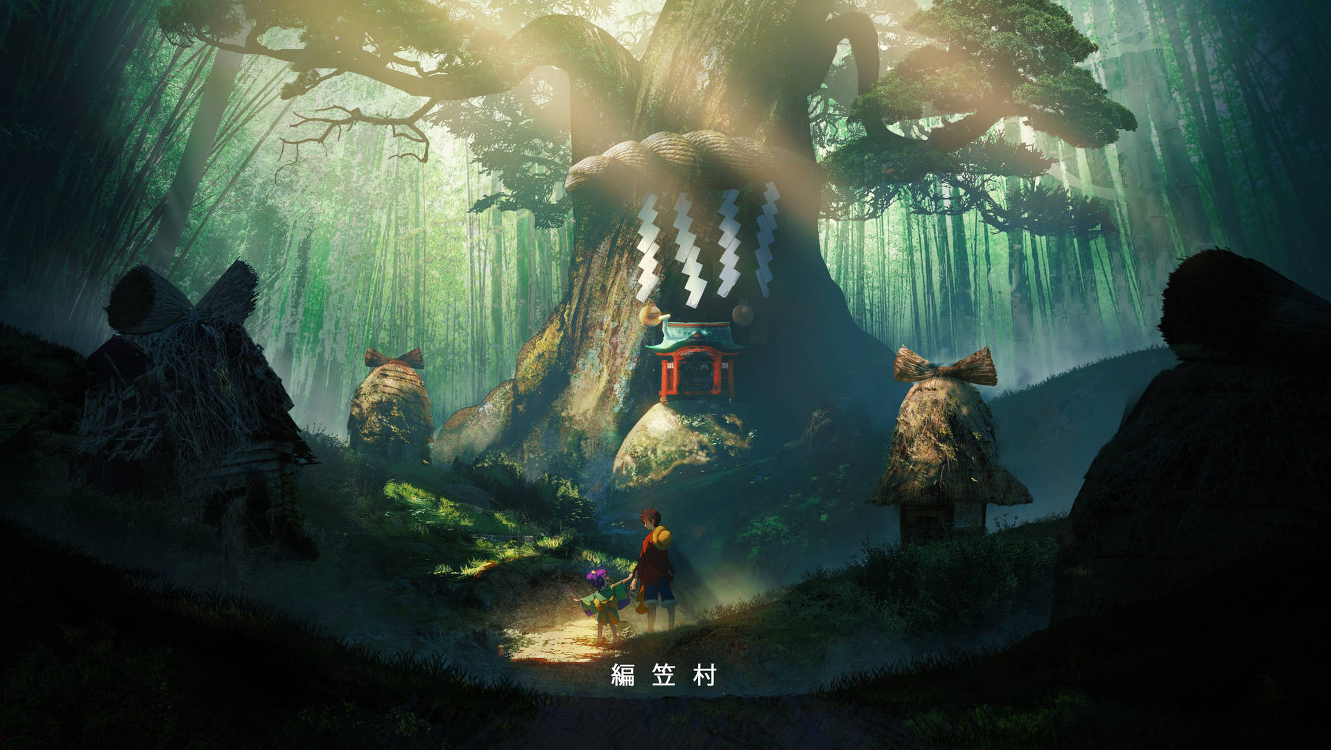 O Tama And Luffy One Piece Wano 4k Forest Jqlkmomra3kuz5ii Wallpaper