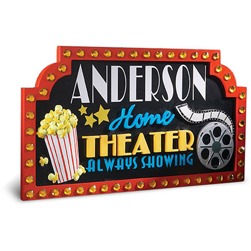 Movie Theater Wallpaper Border Personalized Home Sign