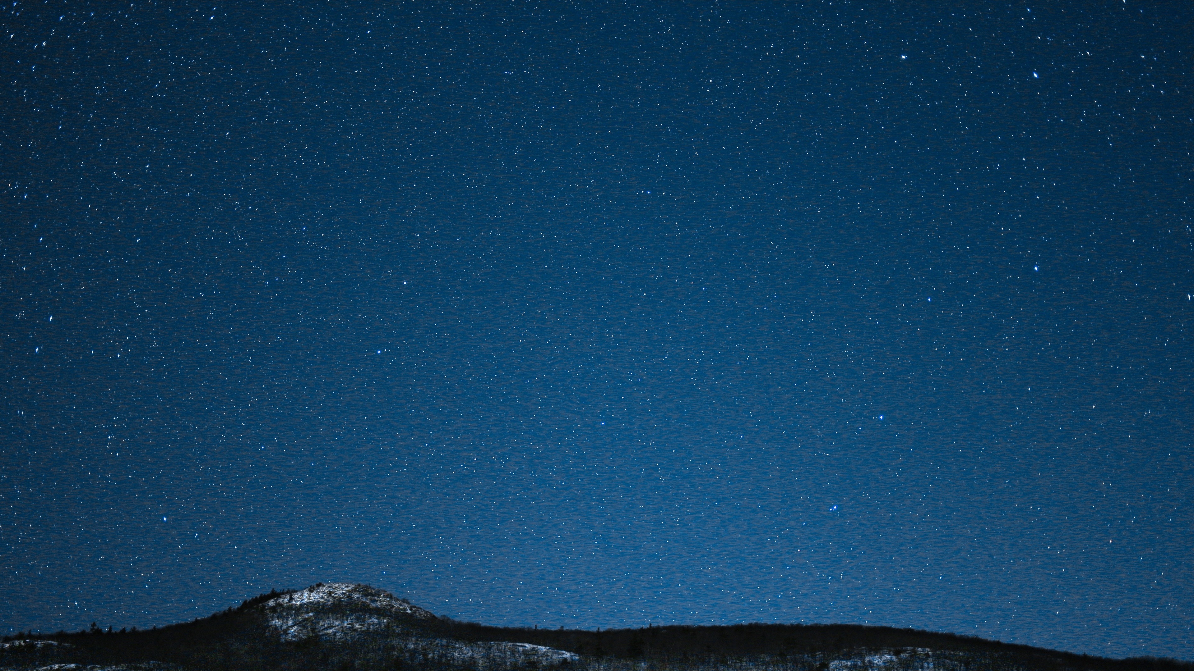 Stars Night Hills Nature Rocks Landscape Clear Sky HD Wallpaper