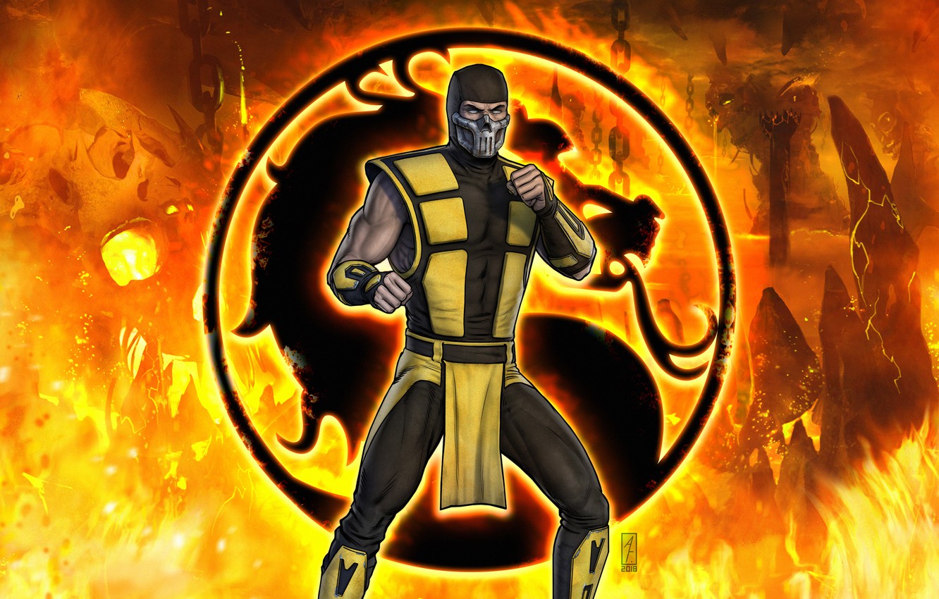 Wallpaper Fantasy Fire Art Flame Logo Ultimate Mortal Kombat 1332x850
