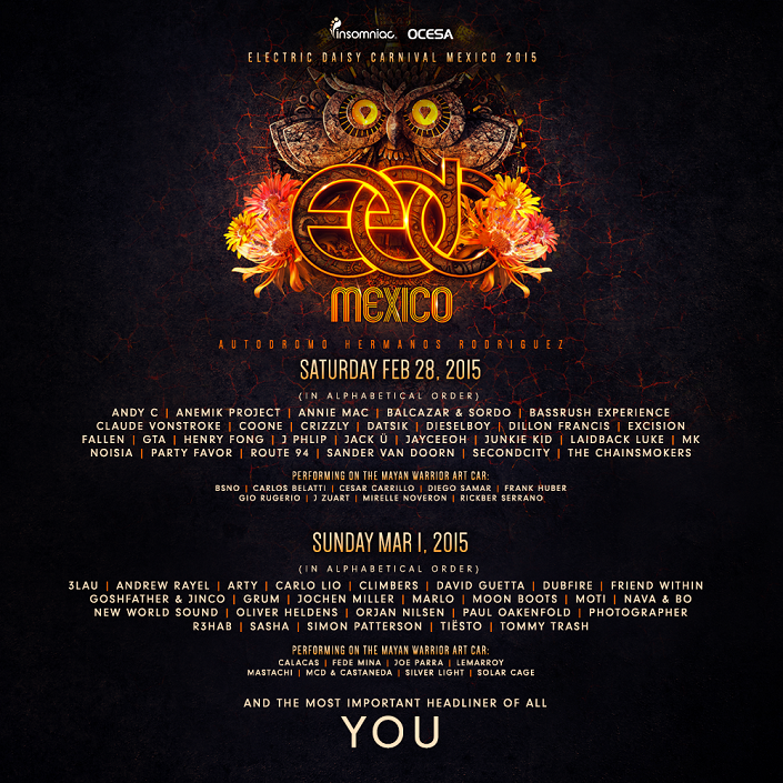 Edc Mexico Lineup Announcement The Spin Show More