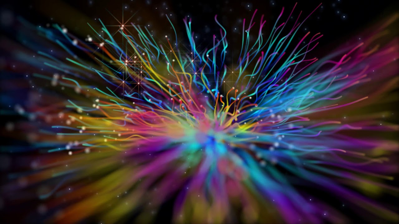 4k Spiral Flower Ribbons Colorful Moving Background Live